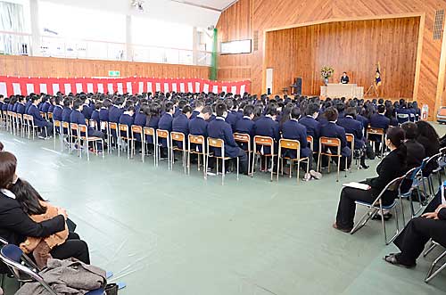 長野県飯山高等学校卒業証書授与式
