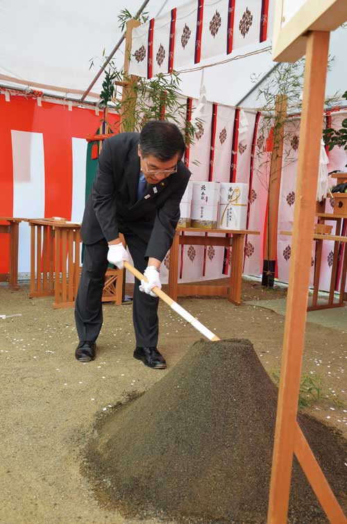 岳北消防本部（飯山消防署）新庁舎建設工事安全祈願祭、起工式