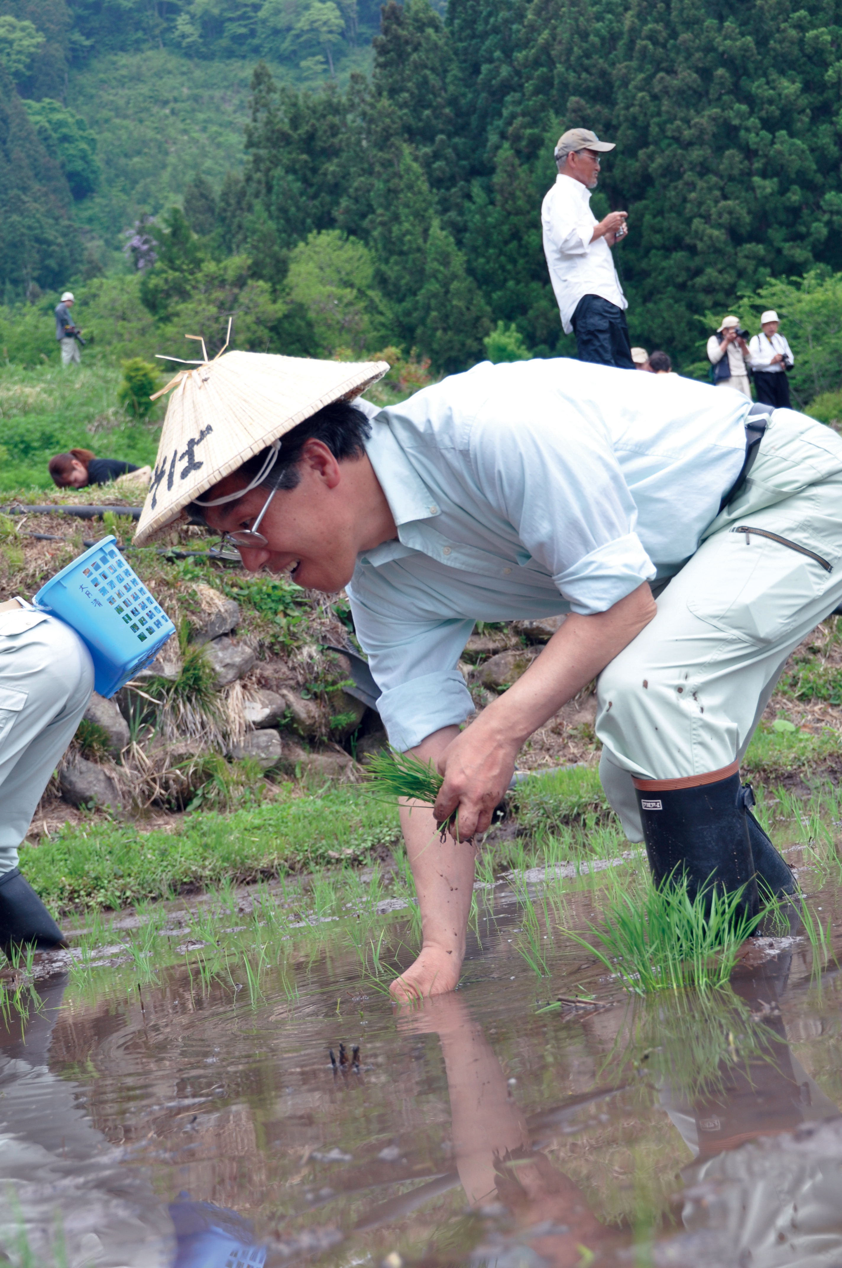 飯山市瑞穂 福島新田 田植え体験会